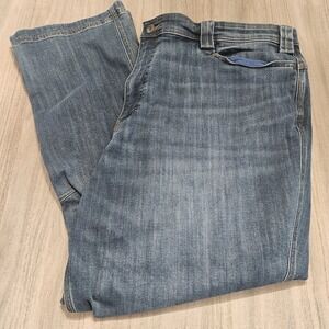 Duluth Trading Co Jeans Mens 46x30 Blue Ballroom Double Flex Coolmax Stretch